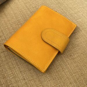Vintage Buxton Yellow Leather Bifold Wallet